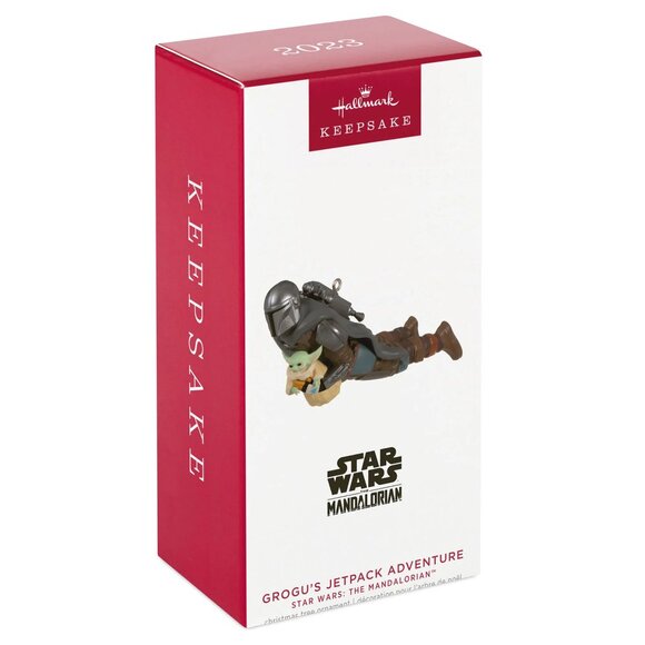 New! Star Wars Mandalorian & Grogu Jetpack Hallmark Keepsake Christmas Ornament - Picture 1 of 5